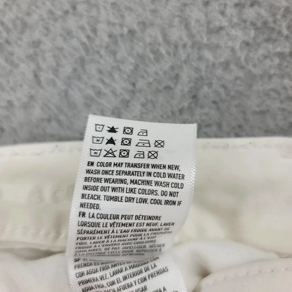 American Eagle Jeans Womens 2 Cream Super Super Stretch Distressed Jegging Crop‎ - Picture 9 of 16